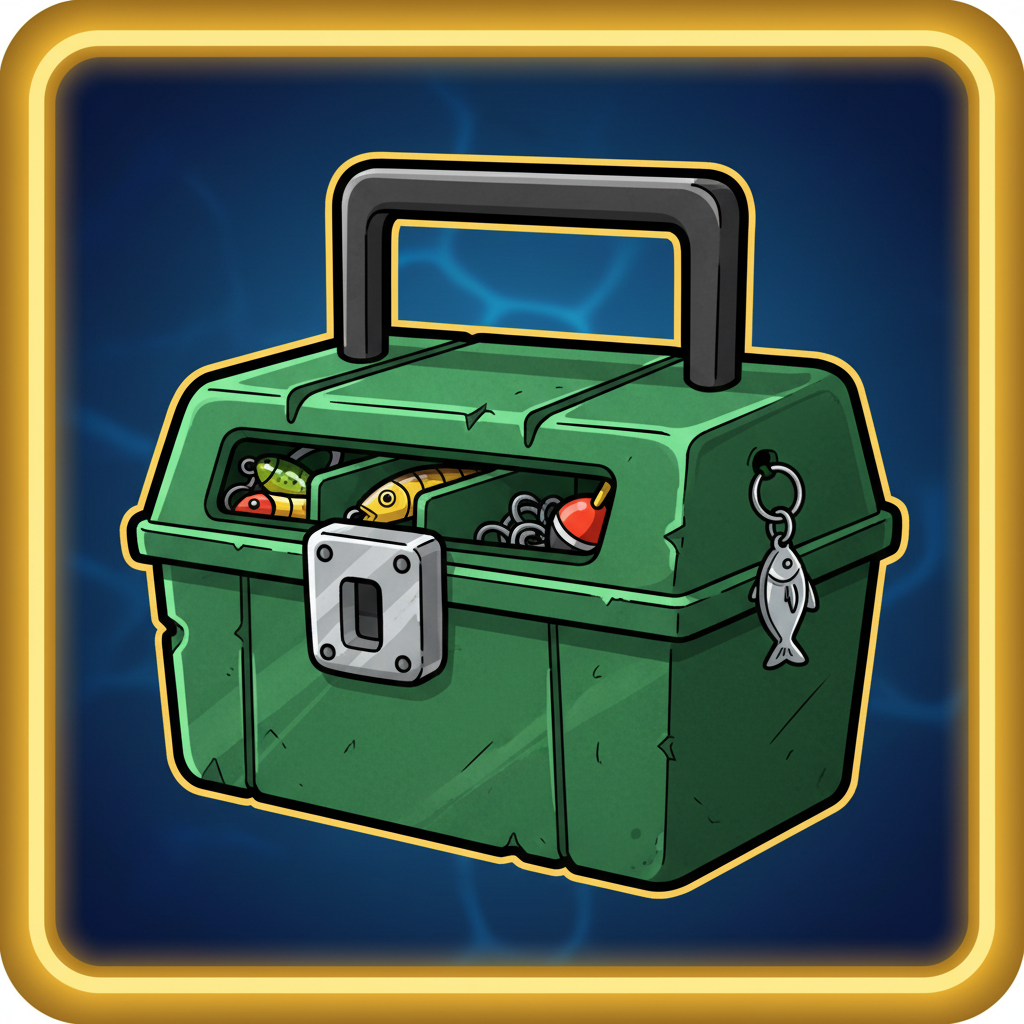 Tackle Box symbol - green fishing tackle box
